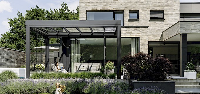 Aluminium-Terrassendach, Terrassendächer, Tischlerei Ahlers, Oldenburg